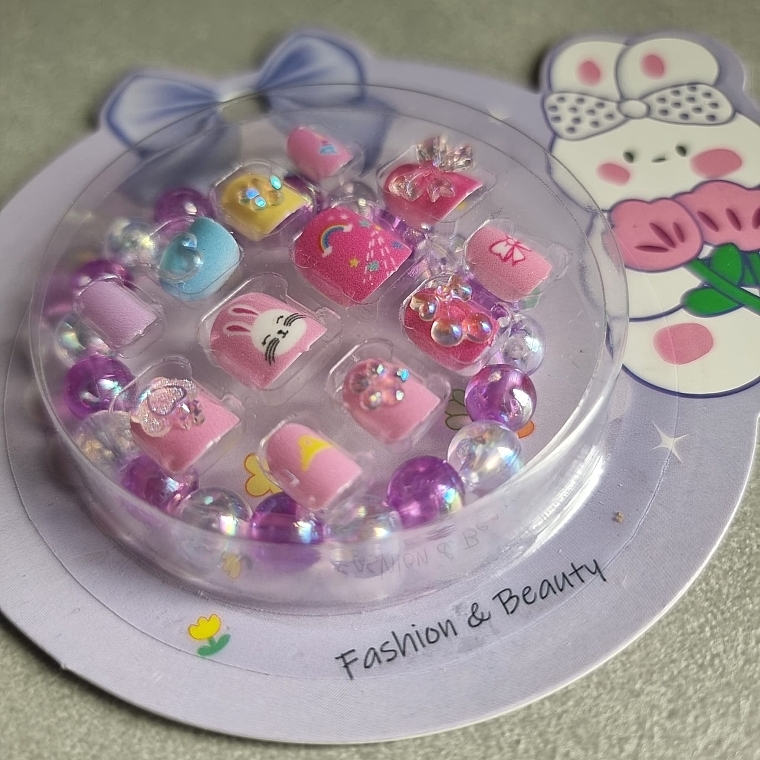 Накладні самоклейні нігті для дітей, з браслетом, 934 - Deni Carte Tipsy Kids — фото N5