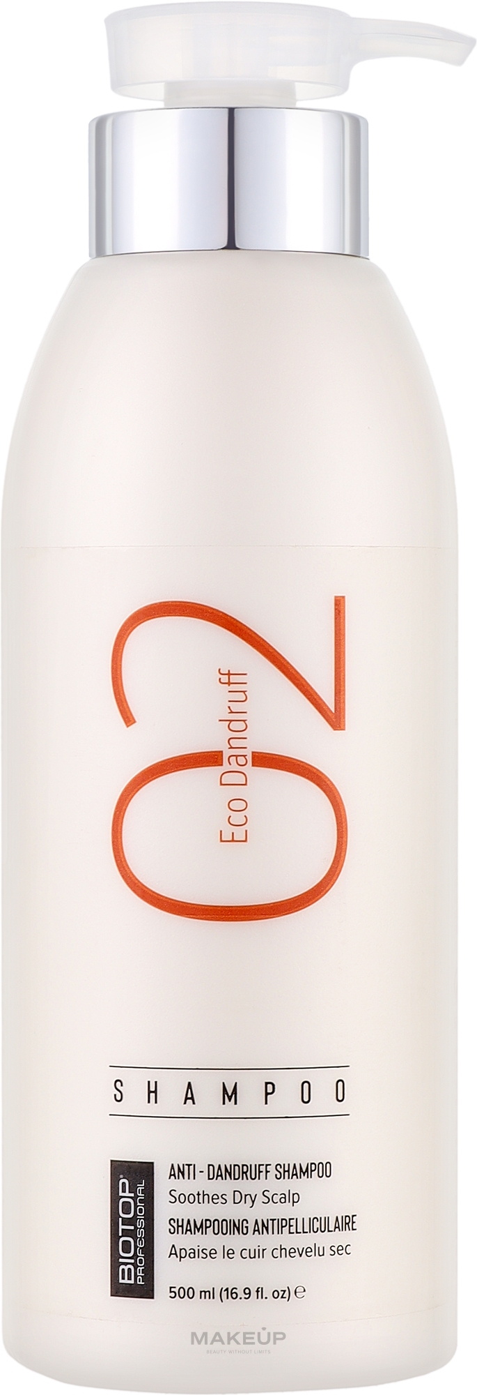 Шампунь для волос против перхоти - Biotop 02 Eco Dandruff Shampoo — фото 500ml