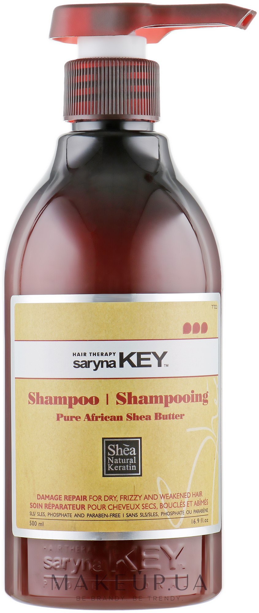 Восстанавливающий шампунь - Saryna Key Damage Repair Pure African Shea Shampoo  — фото 500ml