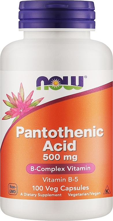 Капсулы "Пантотеновая кислота", 500 мг - Now Foods Pantothenic Acid