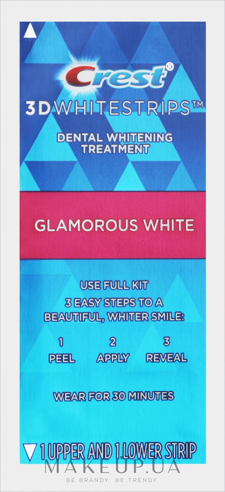 Отбеливающие полоски для зубов, без коробки - Crest 3D White Glamorous Whitestrips — фото 1шт