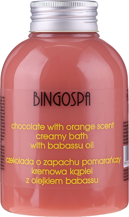 Вершковий крем для ванни, з екстрактом шоколаду і апельсина - BingoSpa Creamy Chocolate Bath With Orange Oil — фото N1
