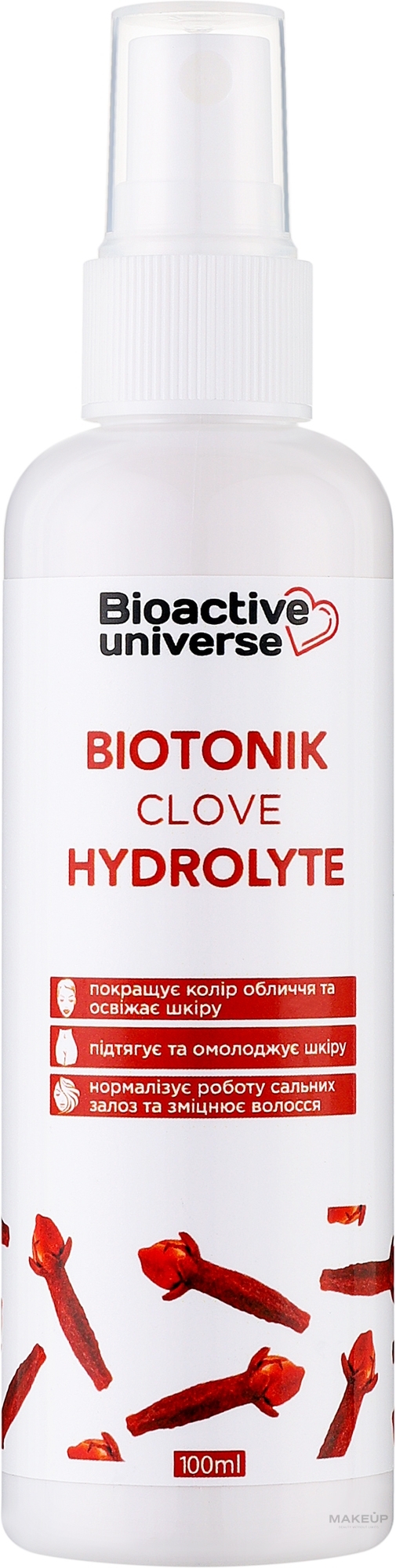 Тоник-гидролат "Гвоздика" - Bioactive Universe Biotonik Hydrolyte — фото 100ml