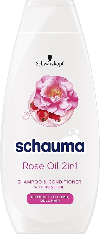 Шампунь-кондиціонер 2в1 - Schwarzkopf Schauma Silk Comb Shampoo&Conditioner Rose Oil — фото N1