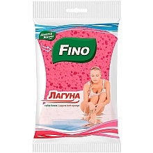 Губка банная фигурная "Лагуна", розовая - Fino — фото N1