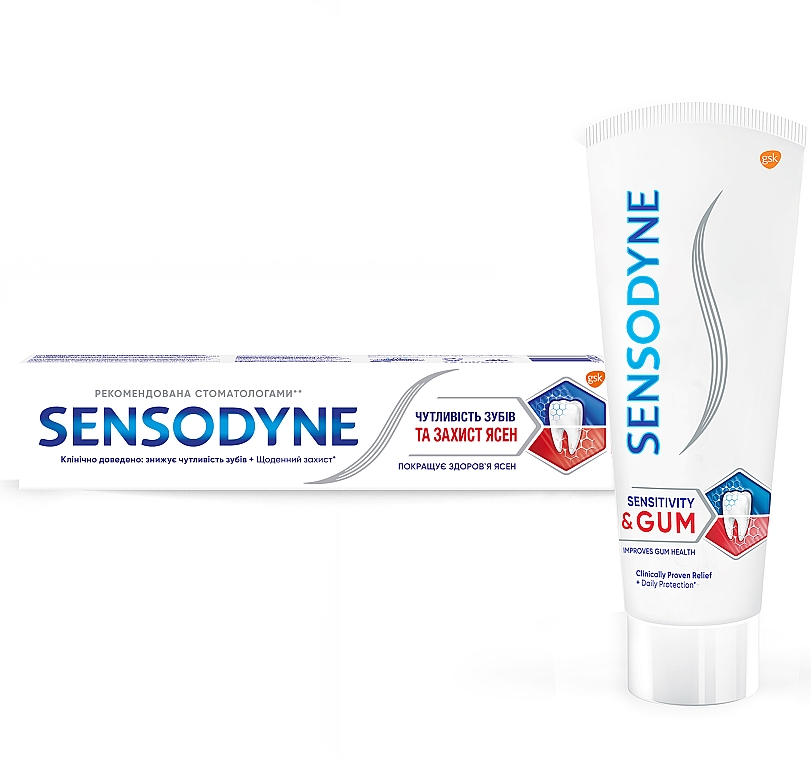 Зубная паста "Чувствительность зубов и защита десен" - Sensodyne Sensitivity & Gum — фото N3