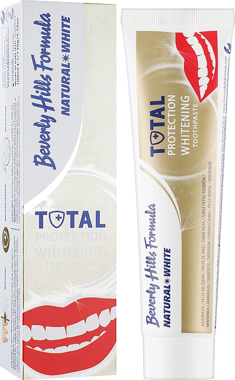 Отбеливающая зубная паста - Beverly Hills Formula Natural White Total Protection Whitening Toothpaste — фото N2