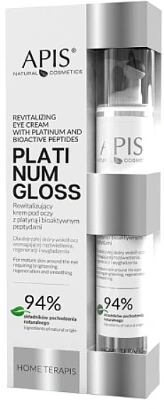 Восстанавливающий крем для кожи вокруг глаз - APIS Professional Platinum Gloss — фото N1