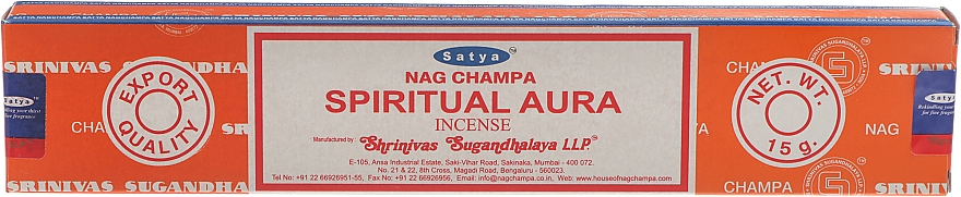 Благовония "Духовная аура" - Satya Spiritual Aura Incense — фото N1