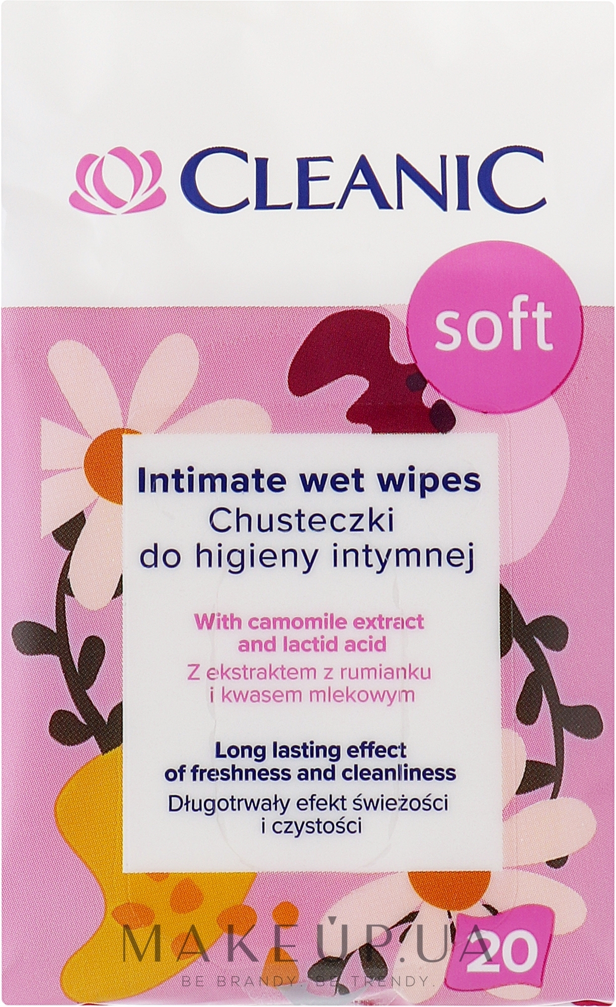 Салфетки для интимной гигиены, 20 шт. - Cleanic Soft Intimate Wet Wipes — фото 20шт