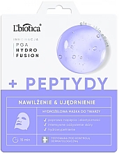 Парфумерія, косметика Гідрогелева маска для обличчя з пептидами  - L'biotica PGA Hydro Fusion + Peptydy