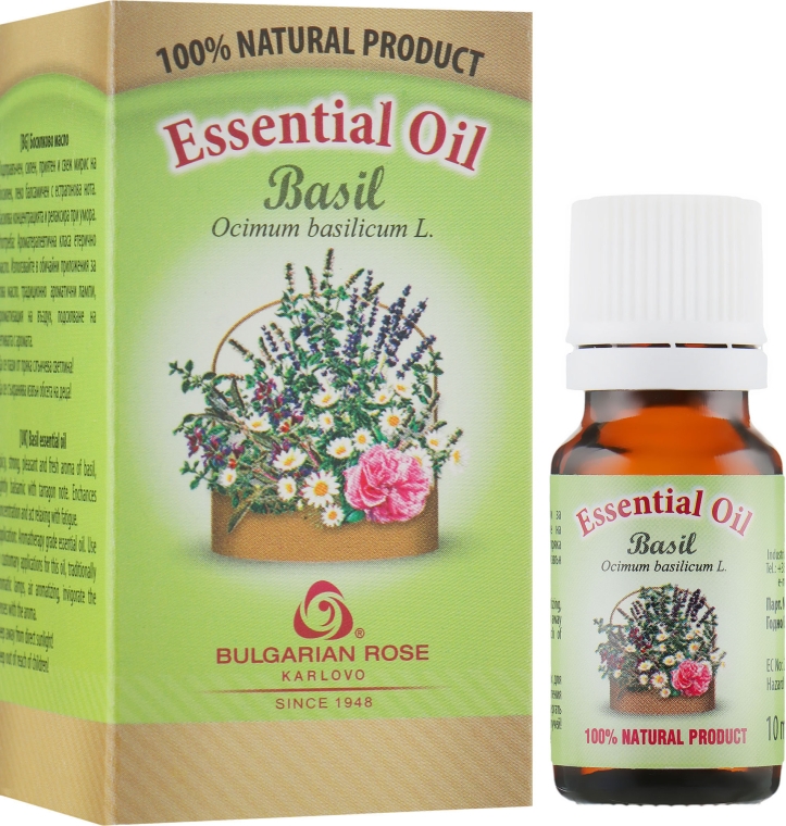 Ефірна олія "Базилік" - Bulgarska Rosa Essential Oil — фото N1