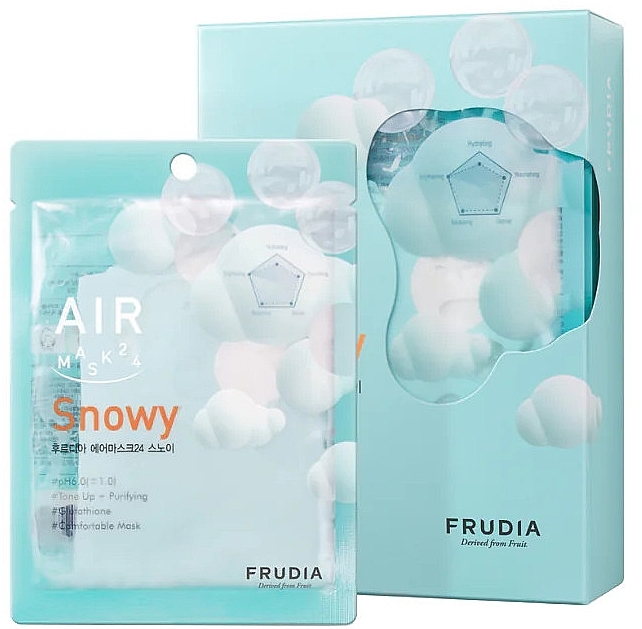 Оновлювальна кремова маска для обличчя - Frudia Air Mask 24 Snowy — фото N2