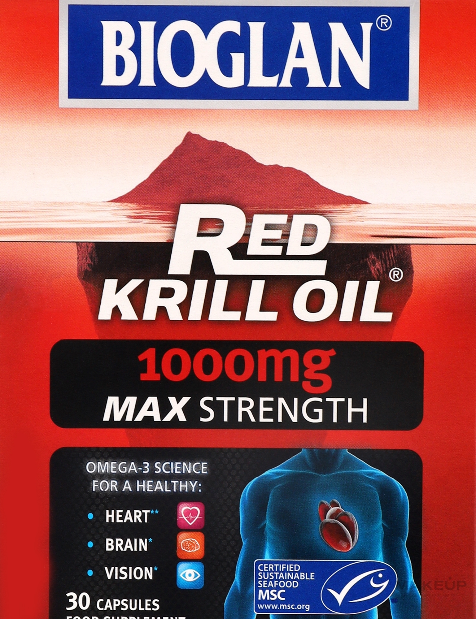 Пищевая добавка "Масло красного криля" - Bioglan Red Krill Oil 1000mg — фото 30шт