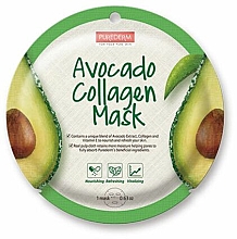 Парфумерія, косметика Тканинна маска - Purederm Avocado Collagen Mask