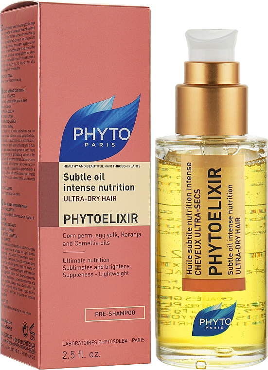 Фітоеліксір олія для волосся "Інтенсивне живлення" - Phyto Phytoelixir Subtle Oil Intense Nutrition Ultra-Dry Hair — фото N2