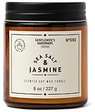Духи, Парфюмерия, косметика Ароматическая свеча в банке - Gentleme's Hardware Scented Soy Wax Glass Candle 590 Sea Salt & Jasmine