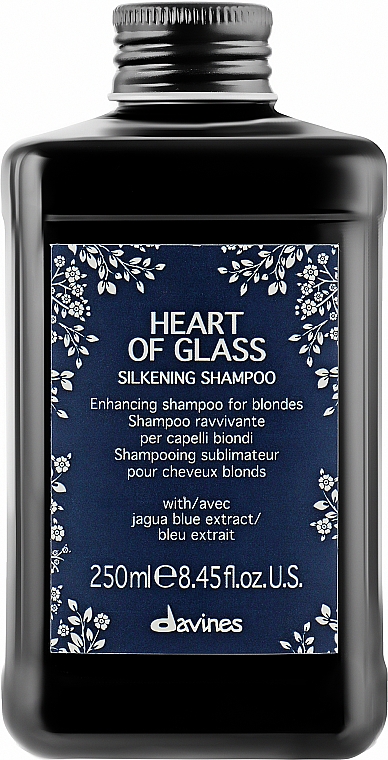 Шампунь, який підтримує колір, для блонду - Davines Heart Of Glass Silkening Shampoo — фото N3
