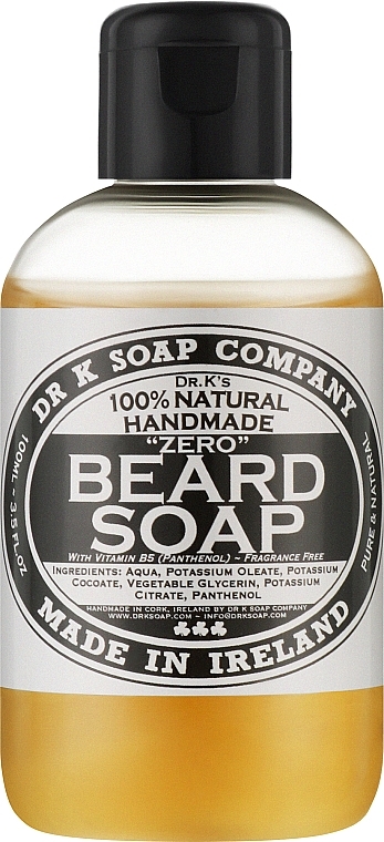 Шампунь для бороды "Без аромата" - Dr K Soap Company Beard Soap Zero — фото N1