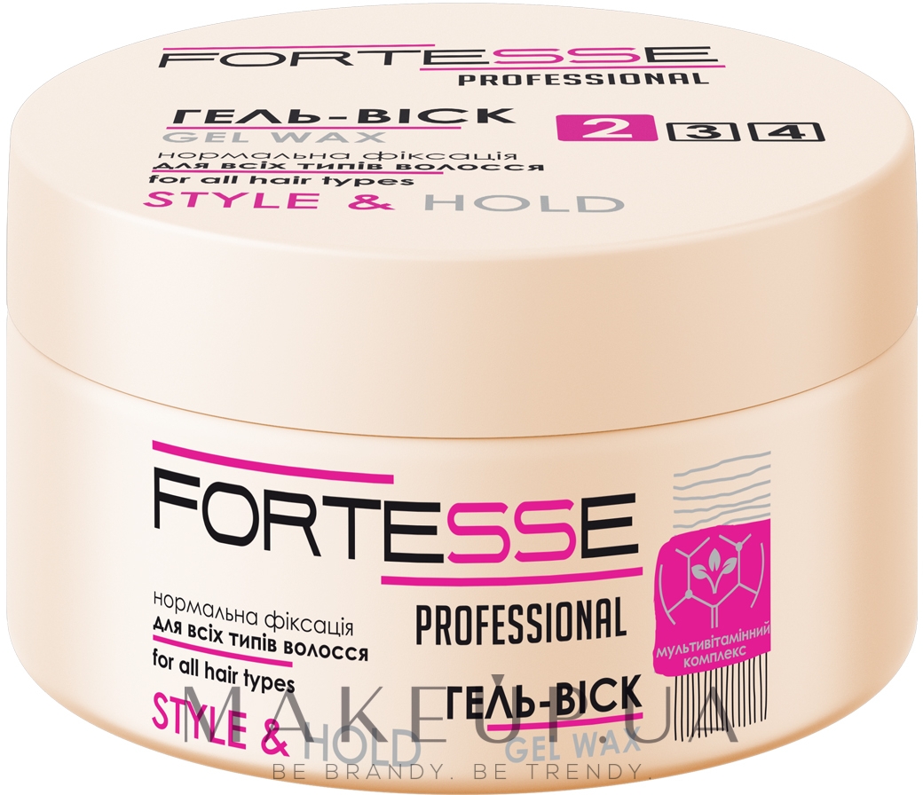 Гель-віск для волосся нормальної фіксації - Fortesse Professional Style & Hold Gel Wax — фото 75ml