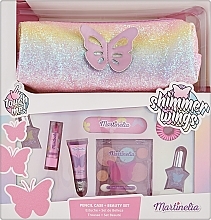 Парфумерія, косметика Набір, 8 продуктів - Martinelia Shimmer Wings Pencil Case & Beauty Set