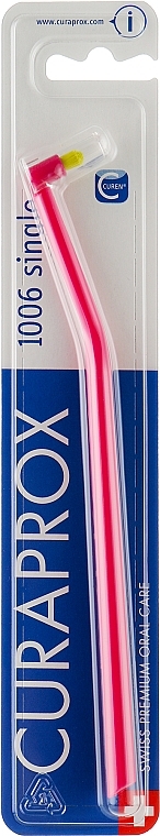 Монопучкова зубна щітка "Single CS 1006", малинова - Curaprox — фото N1