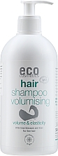 Шампунь для объема с экстрактами липового цвета и киви с дозатором - Eco Cosmetics Hair Shampoo Volumising Volume & Elasticity — фото N1