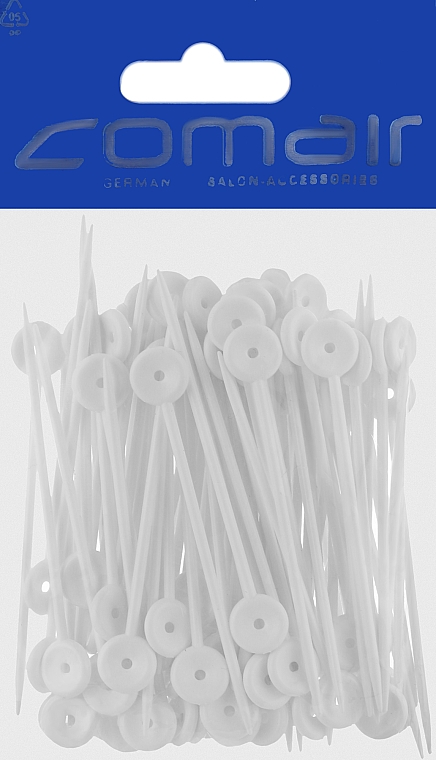 Пластикові шпильки, білі - Comair — фото N1