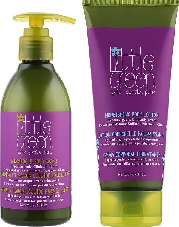 Набор для детей - Little Green Kids Bathtime Essentials (shmp/240ml + b/lot/180ml) — фото N1