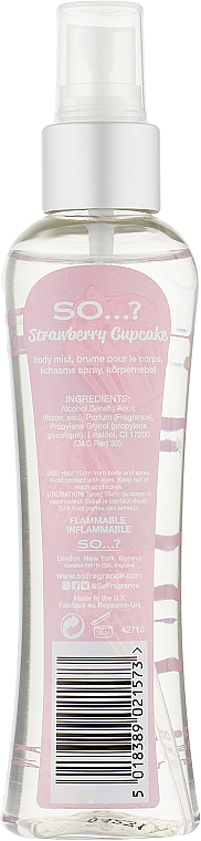 Спрей для тіла - So…? Strawberry Cupcake Body Mist — фото N2