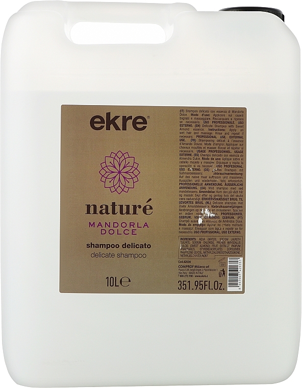 Шампунь для щоденного використання з екстрактом мигдалю - Ekre Nature Shampoo Professional Size — фото N1