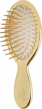 Расческа массажная маленькая для волос, AUSP24G, золотая - Janeke — фото N1