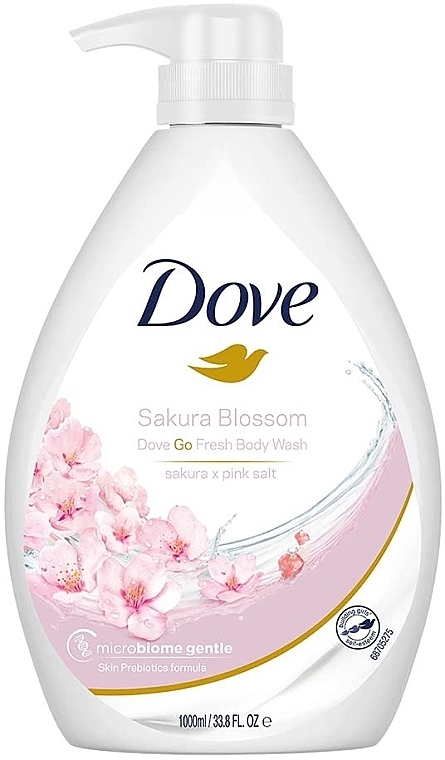 Гель для душу "Квітка сакури" (помпа) - Dove Go Fresh Sakura Blossom Body Wash — фото N1