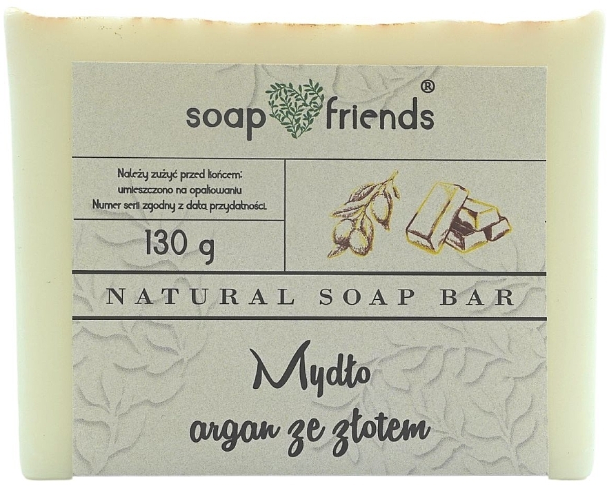 Глицериновое мыло для рук и тела "Аргана с золотом" - Soap&Friends — фото N1