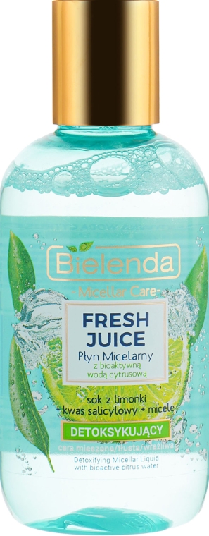 Мицеллярная жидкость для лица "Лайм" - Bielenda Micellar Care Solution Lime — фото N1