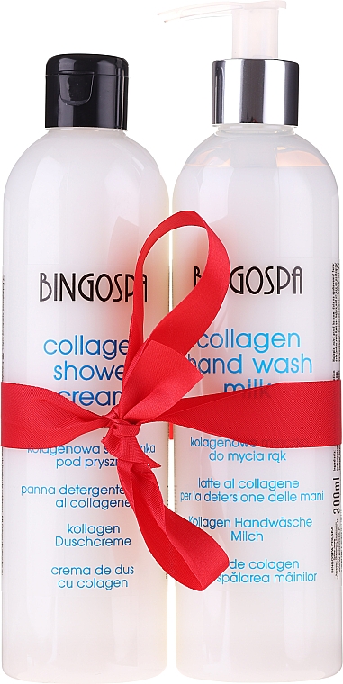 Набір - BingoSpa Collagen Pure (sh/cr/300ml + h/lot/300ml) — фото N1