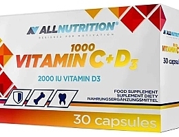 Харчова добавка «Вітамін С + D3» - Allnutrition Vitamin C 1000mg + D3 — фото N1