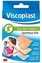 Набір пластирів, 3 розміри, 15 шт. - Viscoplast Sport Mix — фото N1