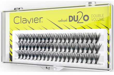 Накладные ресницы "Двойной объем", 14 мм - Clavier DU2O Double Volume — фото N1