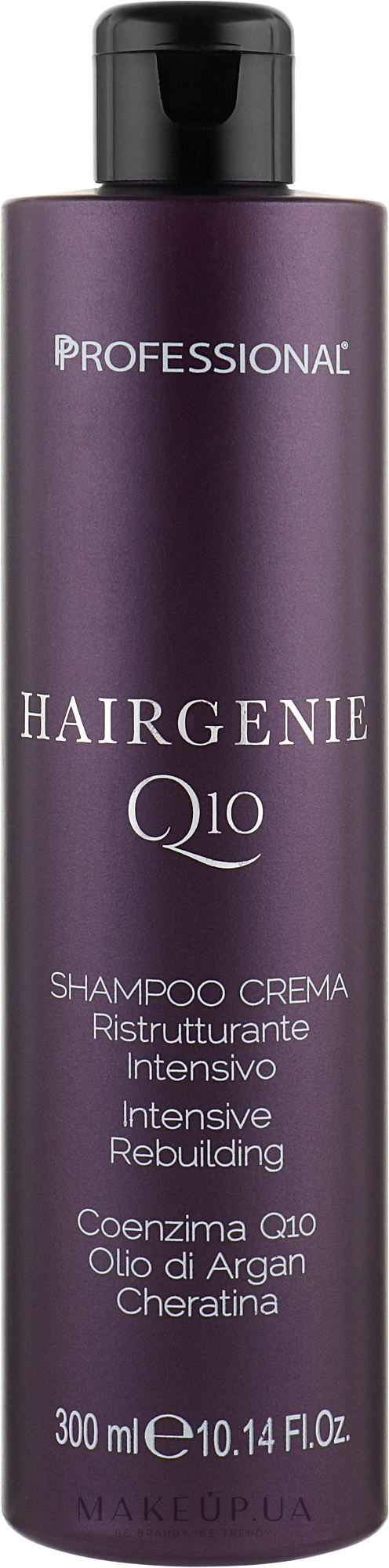 Шампунь-крем для відновлення волосся - Professional Hairgenie Q10 Shampoo Cream — фото 300ml