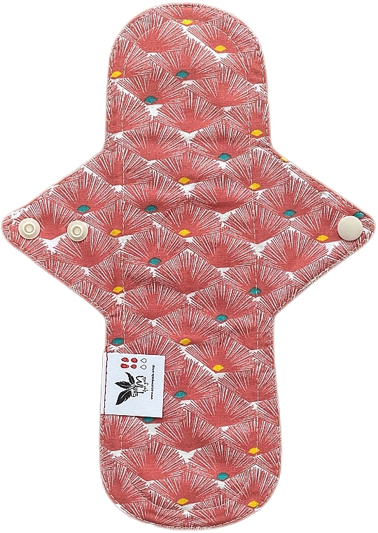 Багаторазова прокладка для менструаціі Міді 4 краплі, вогники коралові - Ecotim For Girls  — фото N1