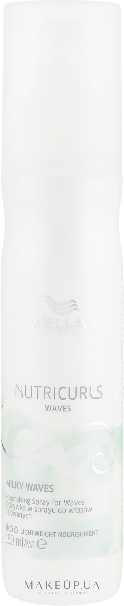 Поживне незмивне молочко-спрей для хвилястого волосся - Wella Professionals Nutricurls Milky Waves Leave In Spray — фото 150ml