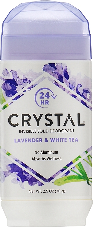 Дезодорант з ароматом лаванди та білого чаю - Crystal Invisible Solid Deodorant — фото N1