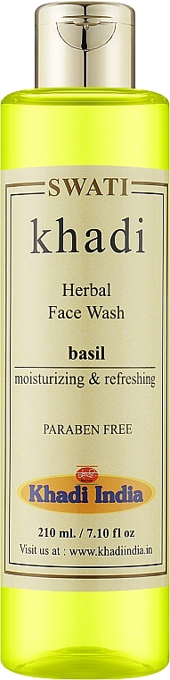 Средство для умывания на травах "Базилик" - Khadi Swati Herbal Facewash Basil — фото N1