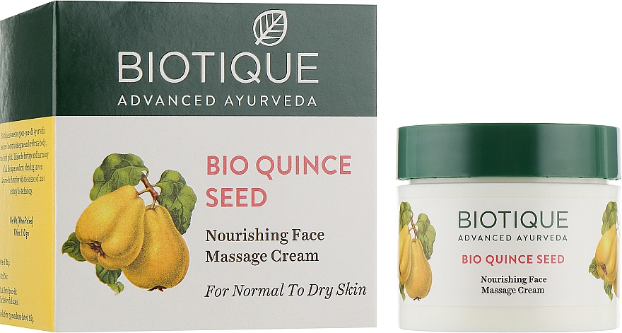 Живильний масажний крем для обличчя - Biotique Bio Quince Seed Face Massage Cream — фото N1