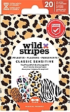 Набор пластырей, 20 шт. - Wild Stripes Plasters Classic Sensitive Animal — фото N1
