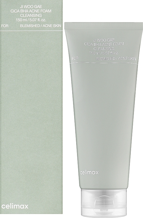 Очищающая пенка для проблемной кожи - Celimax Ji Woo Gae Cica BHA Acne Foam Cleansing — фото N2