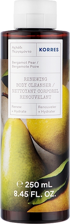 Восставнавливающий гель для душа "Бергамот и груша" - Korres Bergamot Pear Renewing Body Cleanser — фото N1