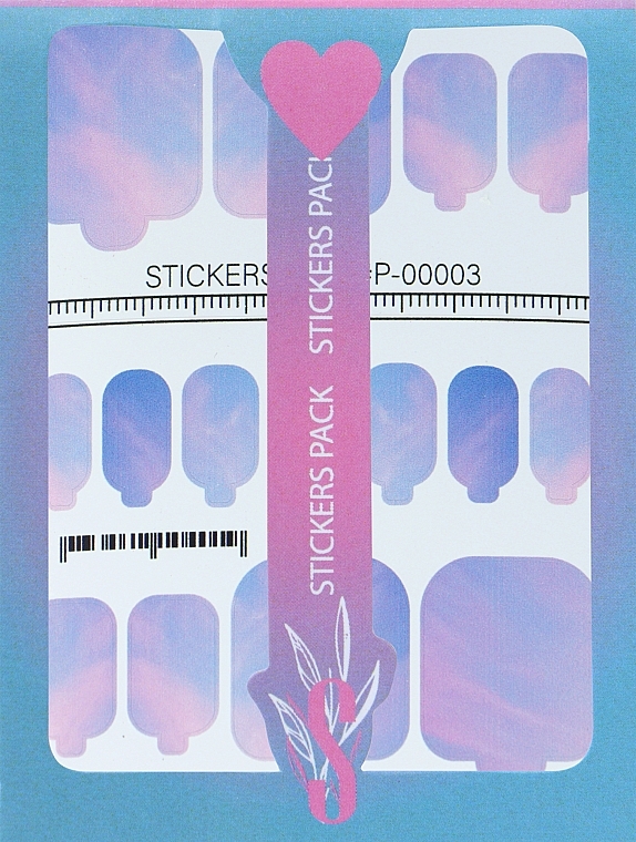 Дизайнерские наклейки для педикюра "Wraps P-00003" - StickersSpace — фото N1