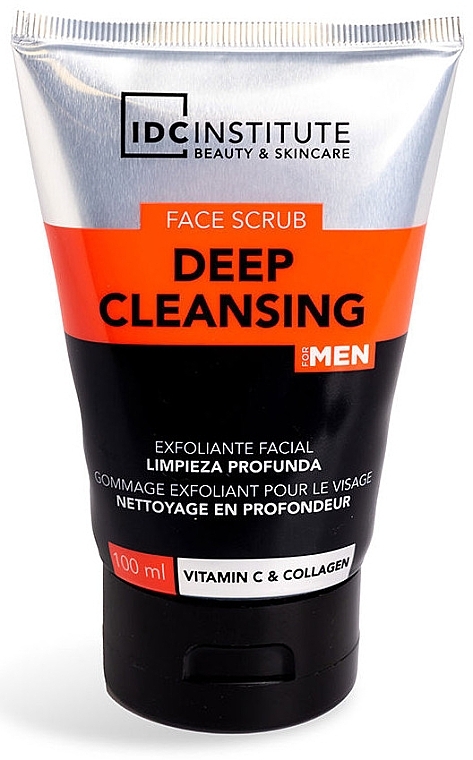 Мужской скраб для лица - IDC Institute Deep Cleansing Vitamin C & Collagen Men Face Scrub — фото N1